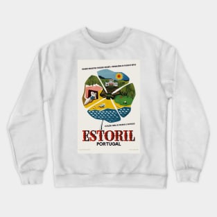 Estoril Portugal Vintage Travel Poster Crewneck Sweatshirt